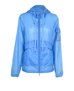Moncler Ebizo Windbreaker, Nylon, Blue, Sz L, DB, 3*