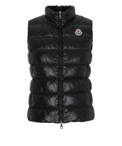 Moncler Ghany Gilet, &pound;250, Clothing, Black, Down Feathers, Front view