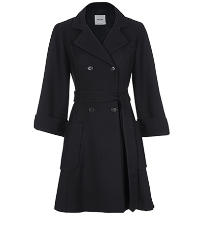 Moschino Navy Blue Fitted Coat, front view