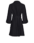 Moschino Navy Blue Fitted Coat, back view