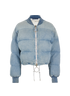 Off-White x Levi's Denim Cropped Puffer Jacket, front view