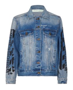 Off white best sale spray denim jacket