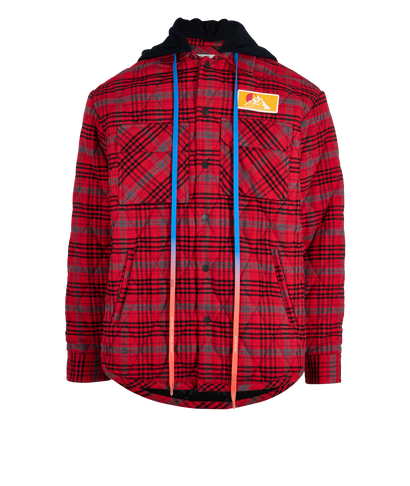 Off-White Flannel Jacket, £250, Clothing, Red, Cotton, Front view