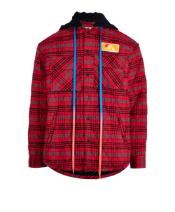 Off-White Flannel Jacket, Mens, Cotton, Red, Sz XS, 2*
