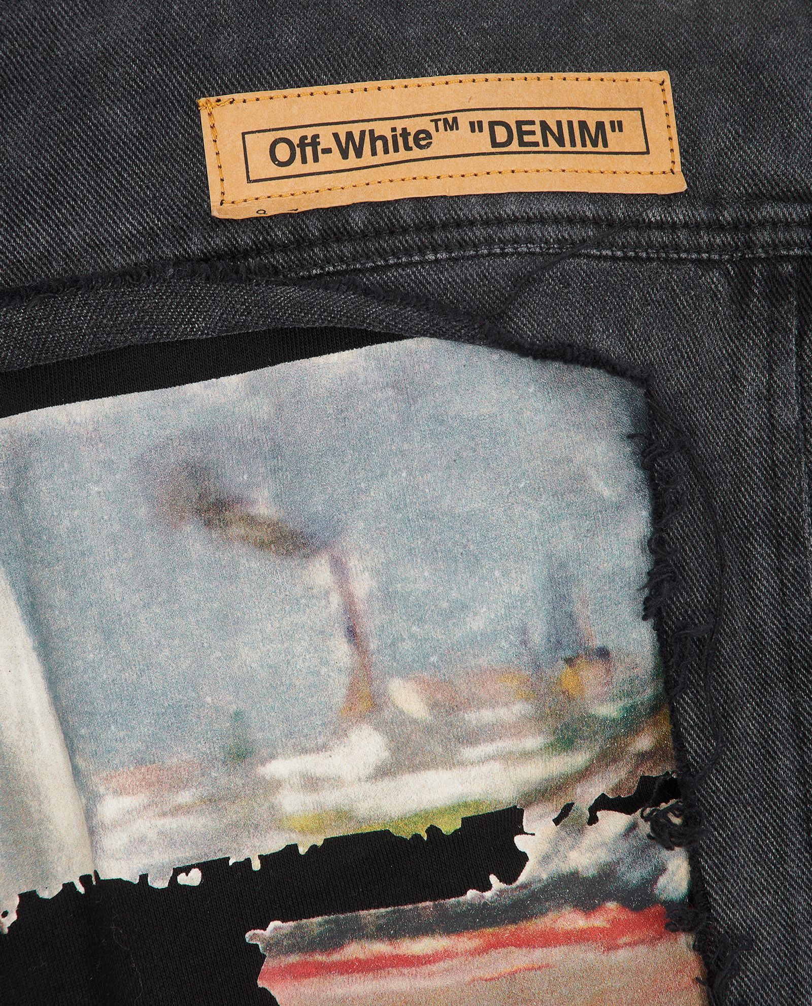 Off white denim top caban