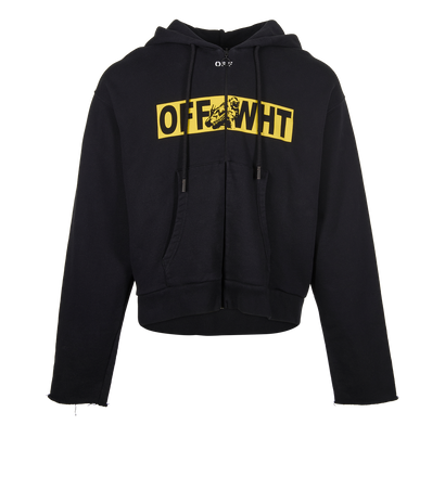 Off-White Motorbike & Logo Jacket, &pound;210, Clothing, Black, Cotton, Front view
