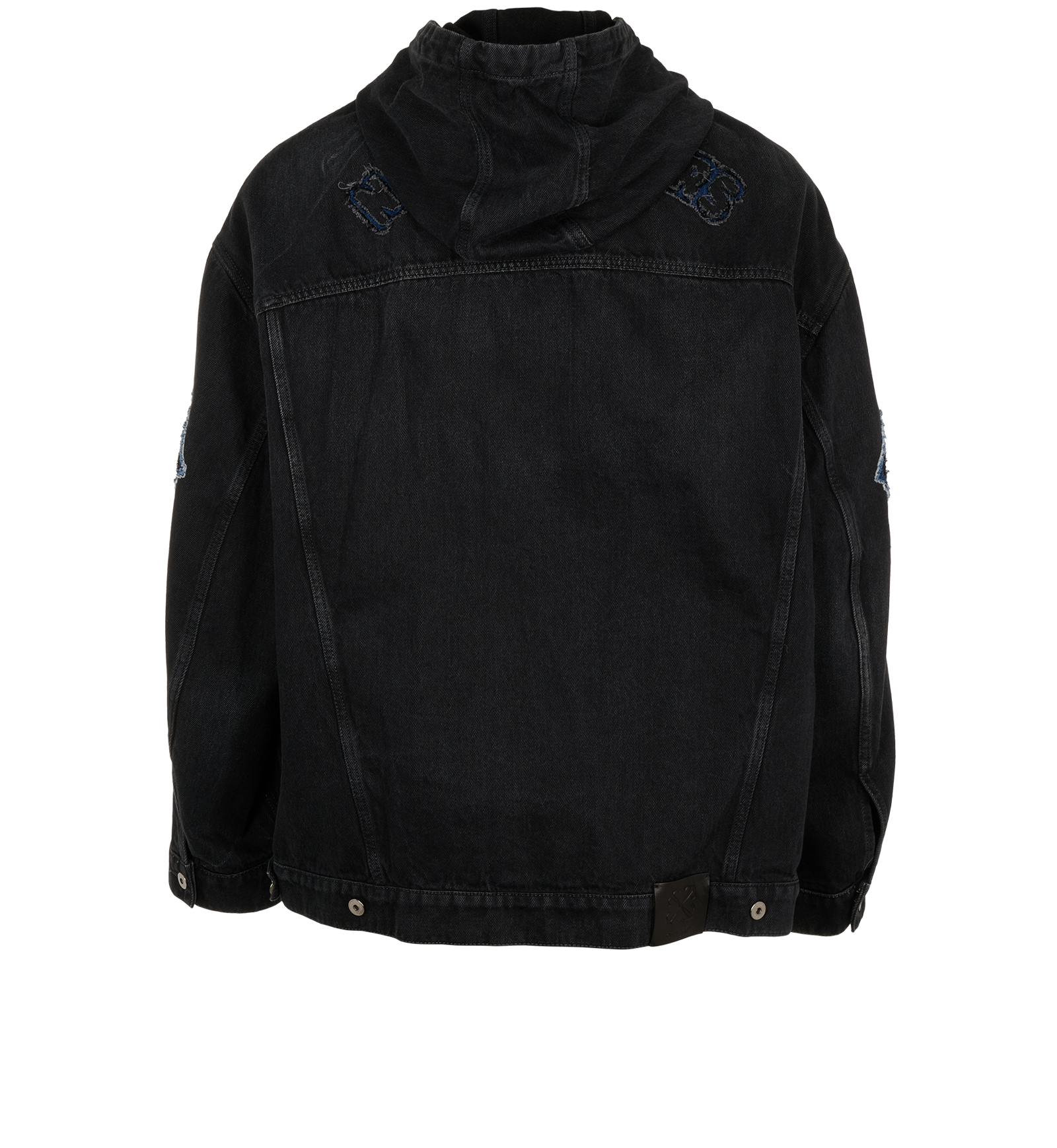 Off-White Oversized Denim Jacket, &pound;210, Clothing, Black, Denim, Back view