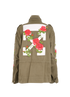 Off-White Embroidered Rose Field Jacket, &pound;220, Clothing, Green, Cotton, Back view