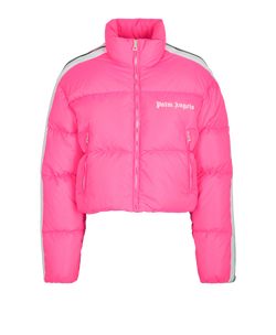 Palm Angels Cropped Track Jacket, Poly, Pink, Sz XS, 2*