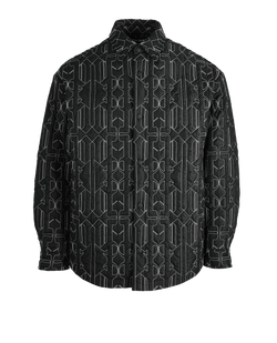 Palm Angels Quilted Overshirt, Mens, Polyamide, Black, Sz M, 3*