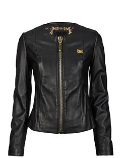 Philipp Plein Skull Crystallised Jacket, Leather, Black, S, 3*