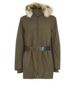 Prada Puffer Jacket, Polyester, Khaki, UK14, 3*