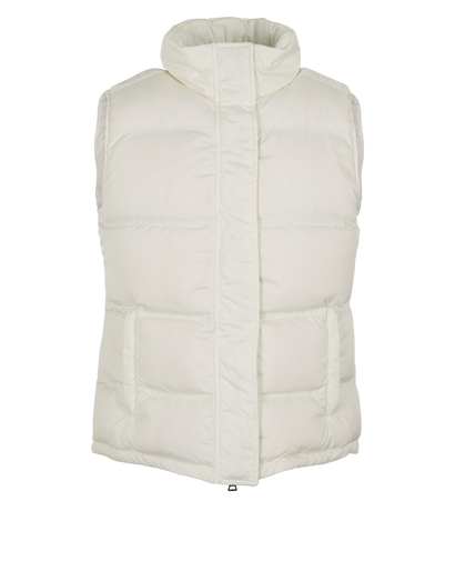 Prada Linea Rossa Quilted Gilet, &pound;250, Clothing, White, Down Feathers/Nylon, Front view