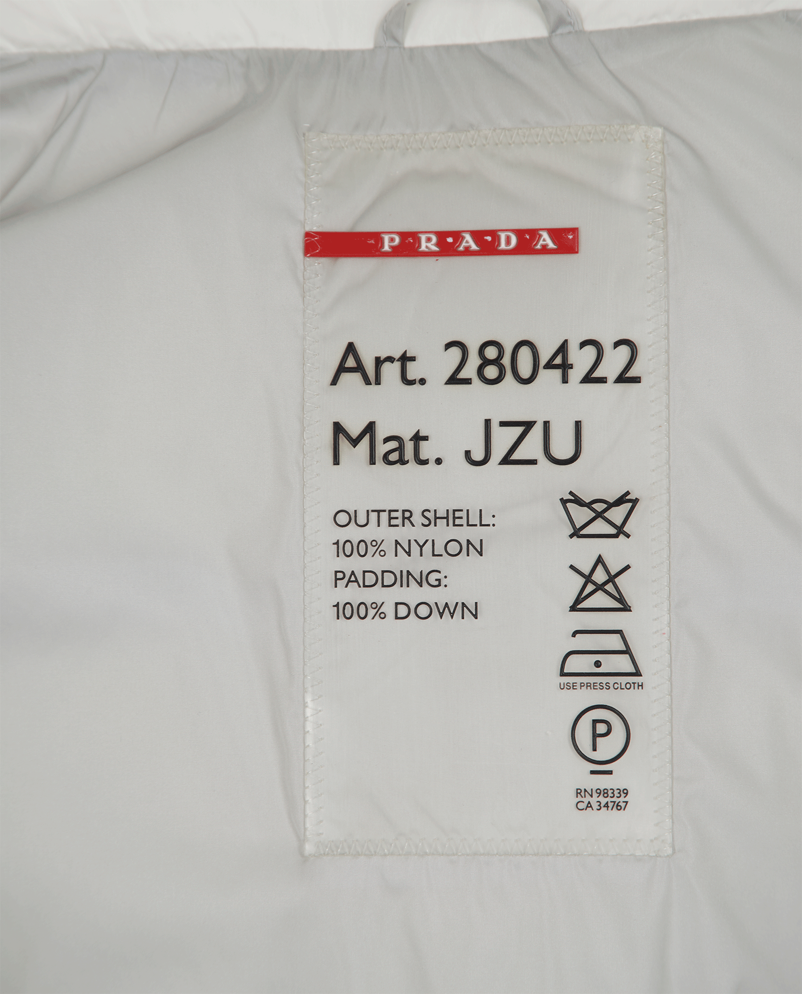 Prada Linea Rossa Quilted Gilet, &pound;250, Clothing, White, Down Feathers/Nylon, Other view