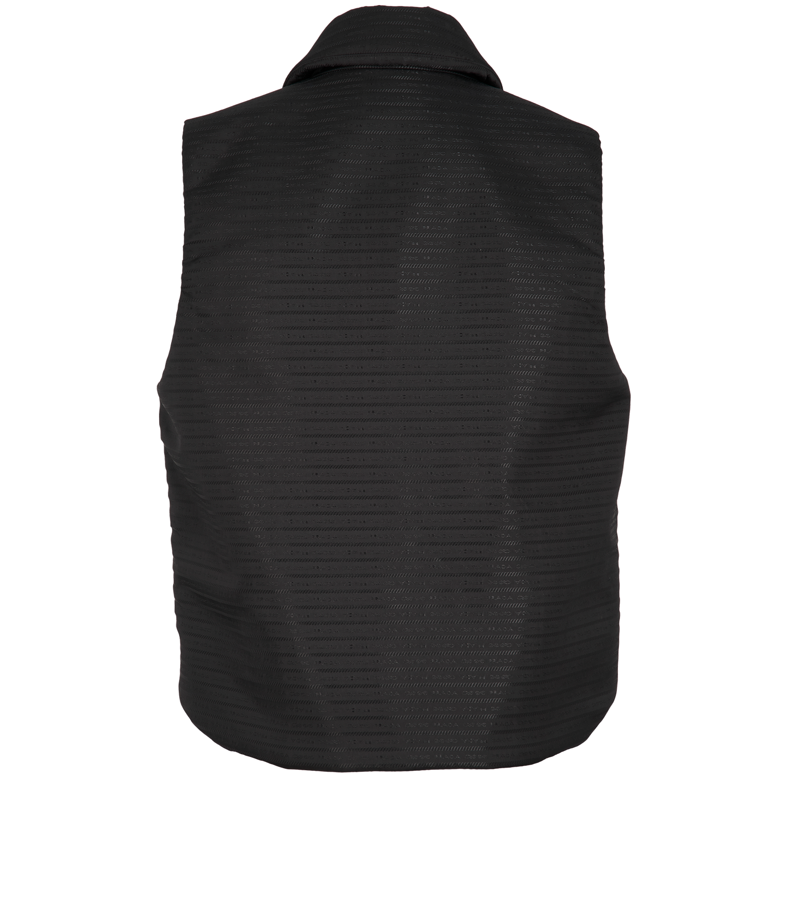 Prada Logo Gilet, &pound;750, Clothing, Black, Polyester (Polymer), Back view