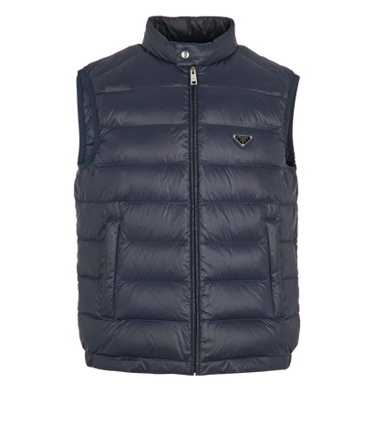 Prada Logo Padded Vest, front view