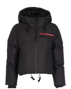 Prada Linea Rossa Cropped Puffer Jackets Designer Exchange