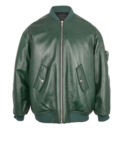 Prada Triangle Logo Pocket Bomber Jacket, front view