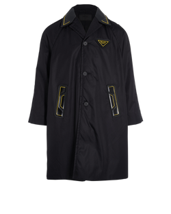 Prada Re-Nylon Long Jacket, Mens, Poly, Black, Sz M, 3*