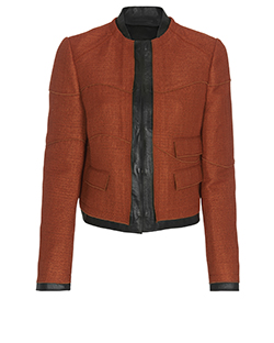 Proenza Schouler Crop Jacket, Viscose, Orange, 8