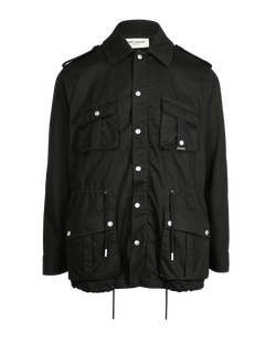 Saint Laurent Teddy Parka Jacket, Mens, Cotton, Black, Sz XS, 3*