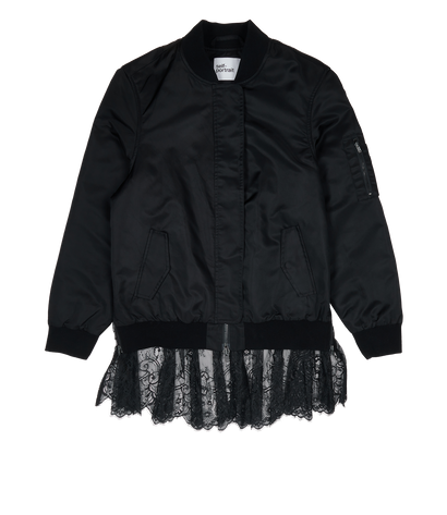 Self Portrait Lace Back Bomber Jacket, front view