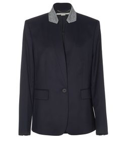 Stella McCartney Suit Blazer, Wool, Navy, UK14, 3*