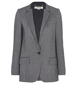 Stella McCartney Single Button Blazer, Wool, Grey/Black, 8, 2*