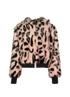 Stella McCartney Leopard Faux Fur Zip Up Jacket, front view