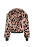 Stella McCartney Leopard Faux Fur Zip Up Jacket, back view