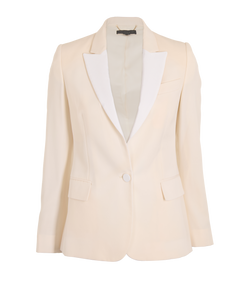 Stella McCartney Single Breasted Blazer, Wool, Cream, UK4, 2*