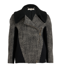 Stella McCartney Tweed Jacket, Wool, Black, Sz S, 3*
