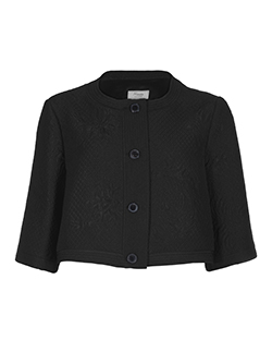 Temperley Callas Quilted Jacket, Wool Mix, Black, UK 18