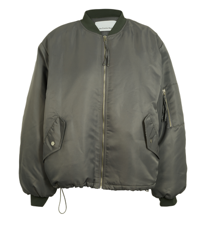 The Frankie Shop Padded Bomber Jacket, &pound;110, Clothing, Green, Polyester, Front view