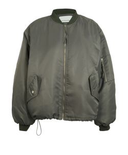 The Frankie Shop Padded Bomber Jacket, Polyester, Green, Sz XS-S, 2*