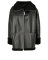 Toteme Signature Jacket, £950, Clothing, Black, Leather/Shearling, Front view