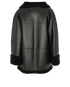 Toteme Signature Jacket, £950, Clothing, Black, Leather/Shearling, Back view