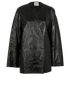Toteme Croco Embossed Blazer, £495, Clothing, Black, Leather, Front view