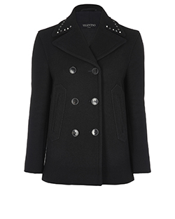 Valentino Rockstud Jacket, Wool, Black, 6, 2*