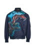 Valentino Dragons Garden Print Bomber Jacket, front view
