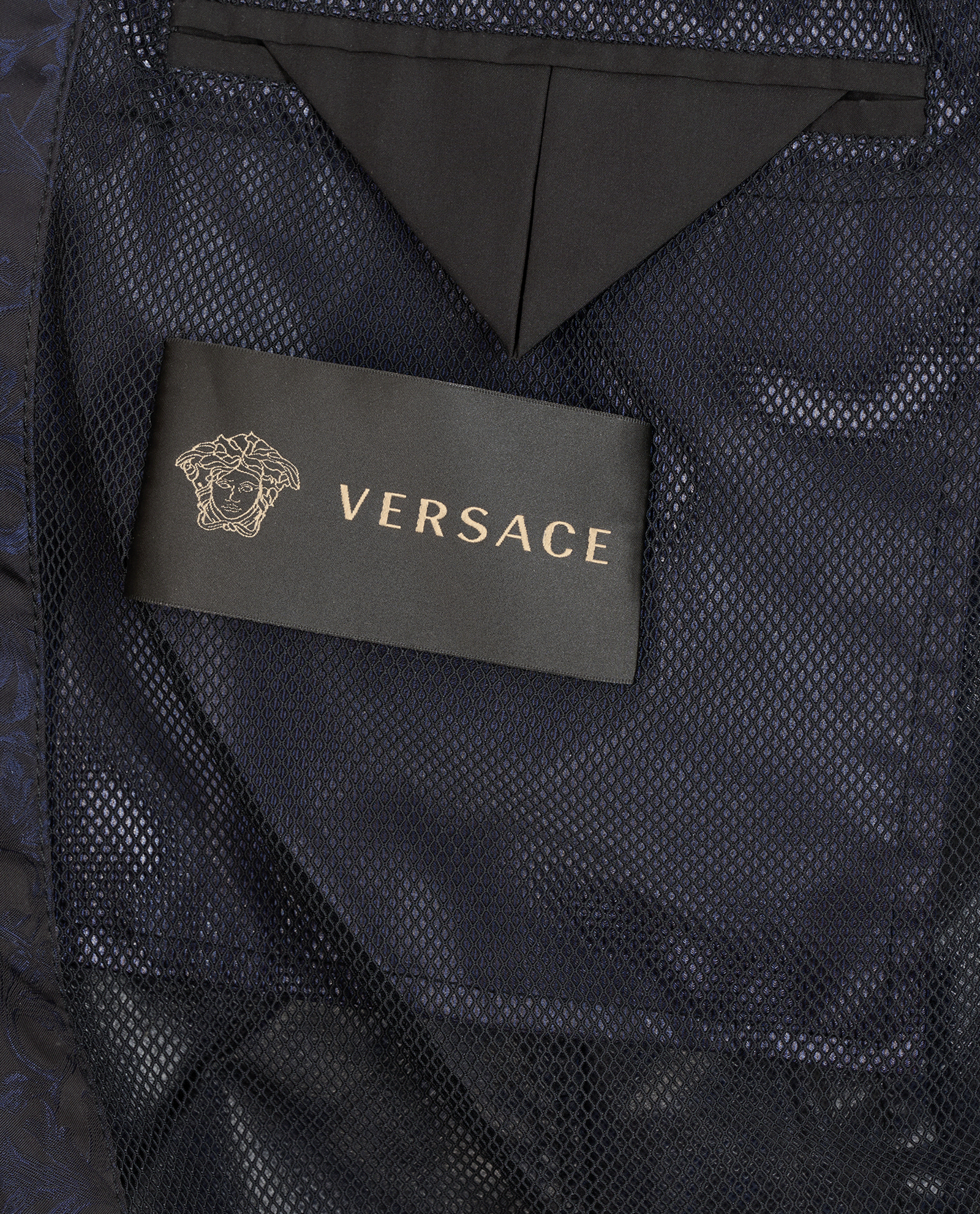 Versace Barocco Windbreaker, &pound;395, Clothing, Black/Navy, Polyester Mix, Other view