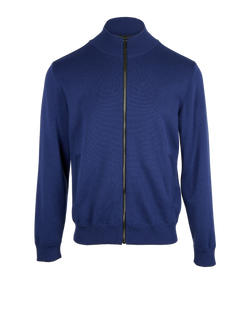 Versace Medusa Zip-Up Jacket, Mens, Wool, Blue, UK M, 3*