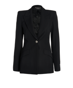 Versace DV Silver Button Blazer, Wool, Black, UK 4, 3*