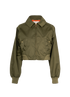 Victoria Beckham Cropped Bomber Jacket, &pound;295, Clothing, Khaki, Polyester (Polymer), Front view