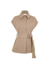 Victoria Beckham Belted Gilet, &pound;350, Clothing, Brown, Wool, Front view