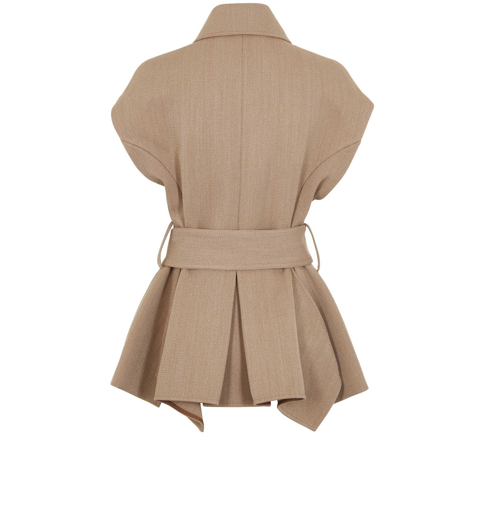 Victoria Beckham Belted Gilet, &pound;350, Clothing, Brown, Wool, Back view
