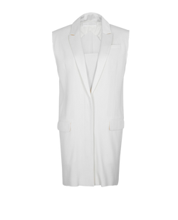 Victoria By Victoria Beckham Sleeveless Jacket, Viscose, Cream, UK14, 3*