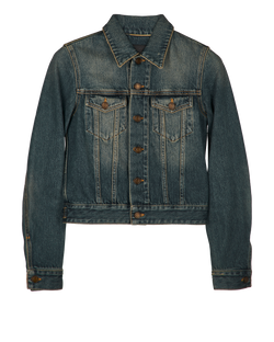 Saint Laurent Denim Jacket, Denim, Blue, Sz S, 3*