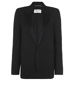 Saint Laurent Tuxedo Blazer, Wool, Black, 10, 3*