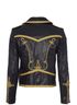 Saint Laurent Gold Trimmed Biker Jacket, back view
